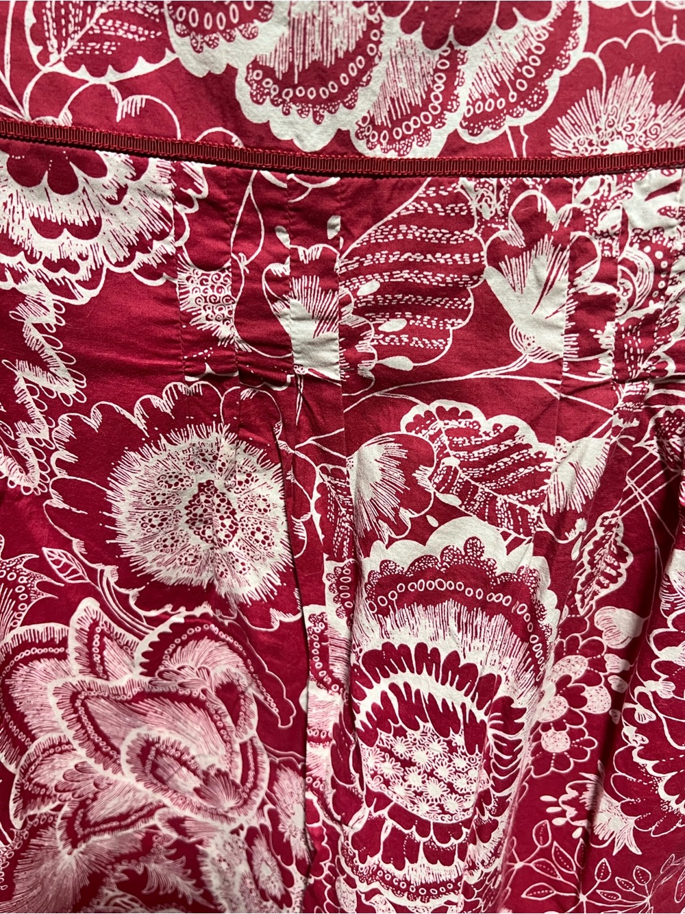 Ann Taylor Red Floral Print Blouse - Picture 5 of 6